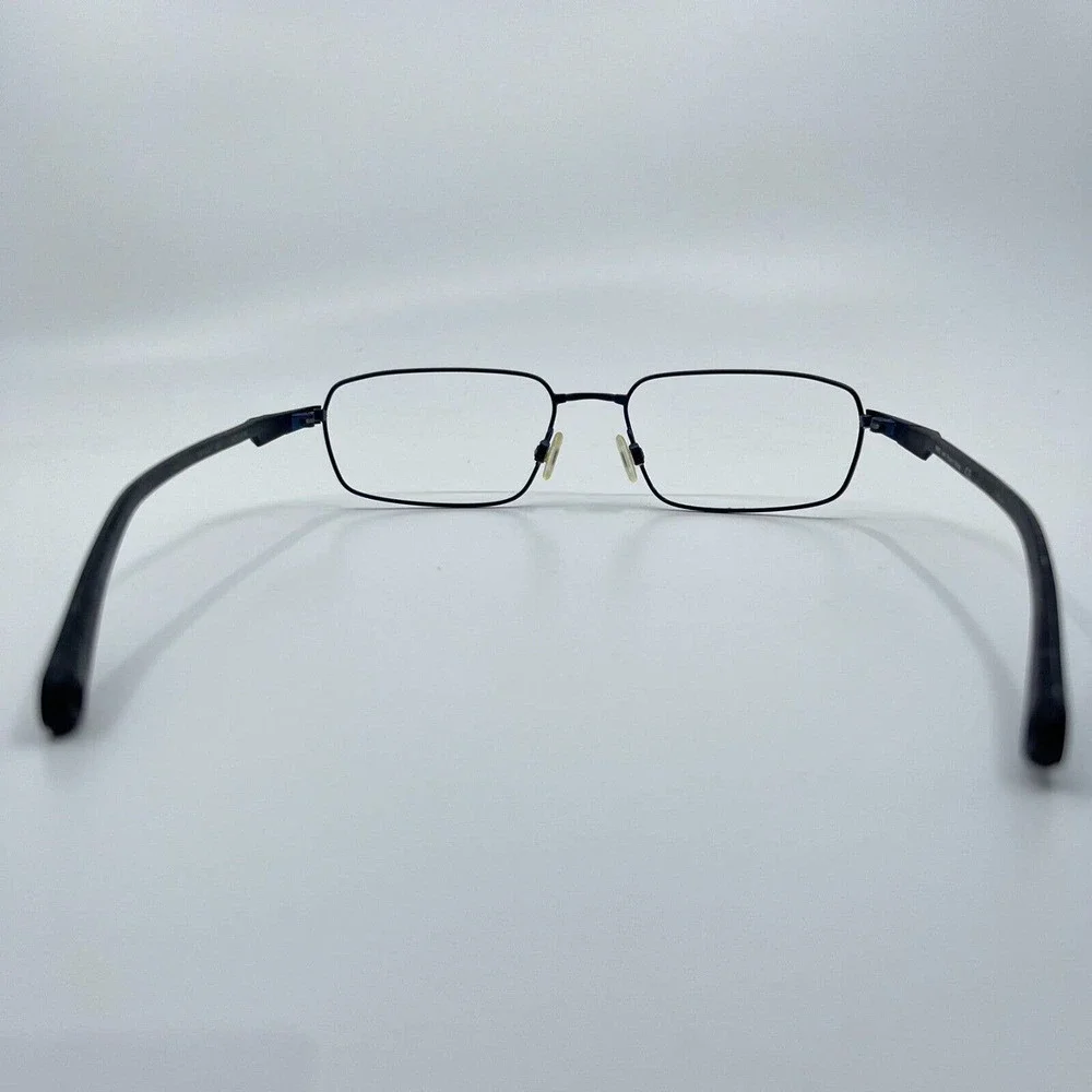 Nike 8031 424‎ Blue Black Metal Rectangular Eyeglasses Frames 54-17-140 H7034